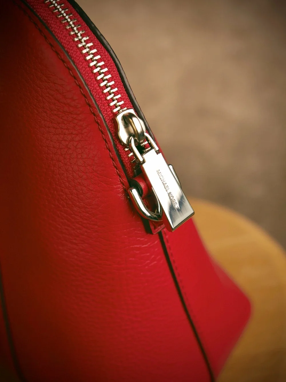 Michael Kors Fuchsia Leather Satchel with MK Charm